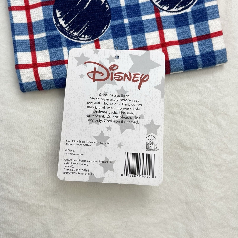 Disney Mickey Mouse Kitchen Dish Towel Sketchbook Red White‎ Blue New With Tags - Picture 7 of 9